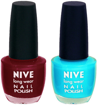 

Nive Colour Blast Nail Polish1106201642 Red,Blue(Pack of 2)