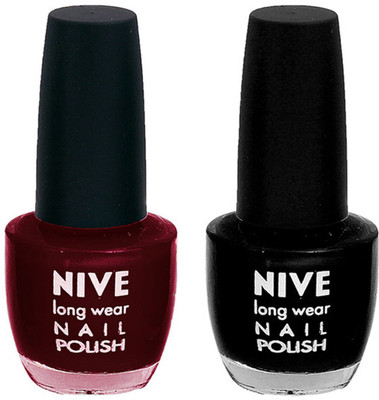 

Nive Colour Blast Nail Polish1106201642 Red,Black(Pack of 2)