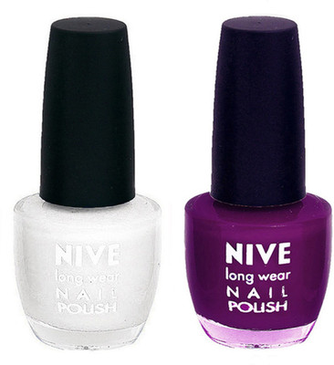 

Nive Colour Blast Nail Polish1106201642 White,Purple(Pack of 2)