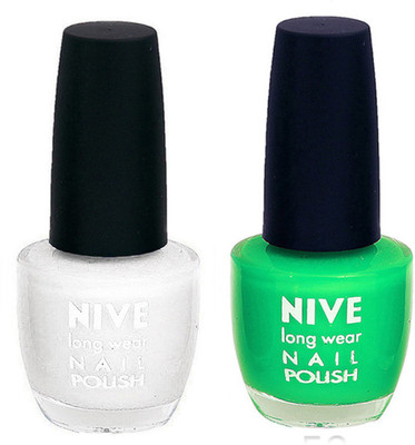 

Nive Colour Blast Nail Polish1106201642 White,Green(Pack of 2)