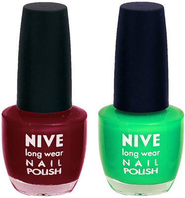 

Nive Colour Blast Nail Polish1106201642 Red,Green(Pack of 2)
