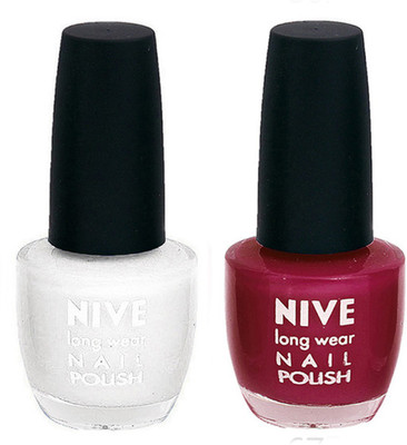 

Nive Colour Blast Nail Polish1106201642 White,Pink(Pack of 2)