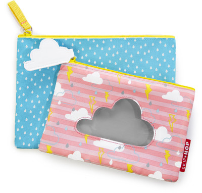 

Skip Hop Forget Me Not Cloud Art Artificial Leather Pencil Boxes(Set of 2, Multicolor)