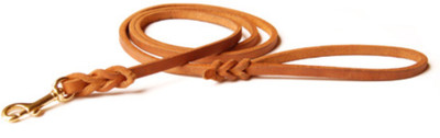 

skora pure Leather dog Leash premium Quality 208 cm Dog Cord Leash(Brown)