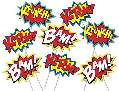 

PARTY PROPZ SPIDERMAN THEME PHOTOBOOTH PROP 8PCS Photo Booth Board(Party)
