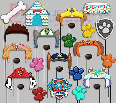 

PARTY PROPZ PAW PATROL PHOTOBOOTH 20 PEICES Photo Booth Board(Party)