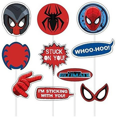 

PARTY PROPZ SPIDERMAN THEME PHOTOBOOTH PROPS 8PCS Photo Booth Board(Party)