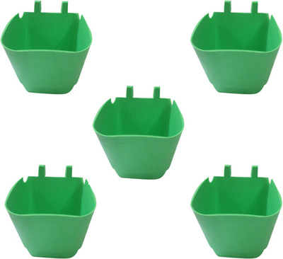 DCS Vertical Garden Wall Hanging Pot Green Colur Pack Of 5 Plant Container Set(Pack of 5, Plastic) available at flipkart for Rs.250