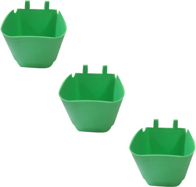DCS Vertical Garden Wall Hanging Pot Green Colur Pack Of 3 Plant Container Set(Pack of 3, Plastic) available at flipkart for Rs.200