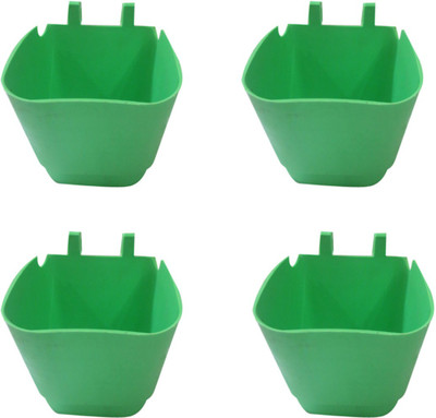 DCS Vertical Garden Wall Hanging Pot Green Colur Pack Of 4 Plant Container Set(Pack of 4, Plastic) available at flipkart for Rs.220