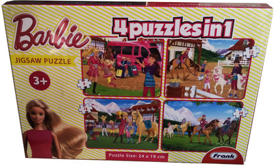 kidoz kingdom FRANK BARBIE 4 IN 1 JIGSAW PUZZLE(12 Pieces)