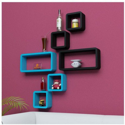 

A.S Wood MDF Wall Shelf(Number of Shelves - 6)
