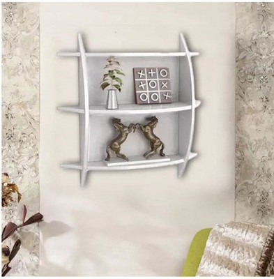 

A.S Wood MDF Wall Shelf(Number of Shelves - 9)