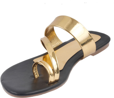 

Foot Wagon Women Gold Flats