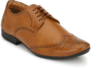 

ZebX Derby For Men(Brown, Tan