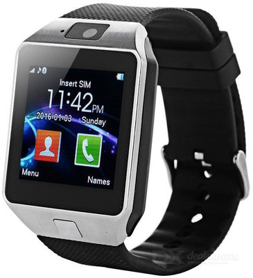 

Vellora dz12 silver Smartwatch(Black Strap Free Size)