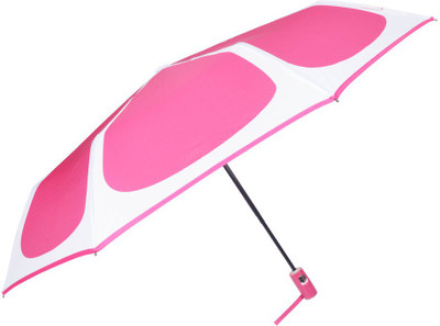 

Murano 3 fold AOAC with Safety beautiful pink color girls Umbrella(Pink)