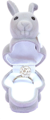 

Glawen Rabbit shaped Ring Boxes, Toy Ring Boxes Vanity Box(Gray)