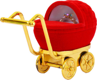 

Glawen Baby Cart shaped in Red colour Ring Boxes, Toy Ring Box Vanity Box(Red)