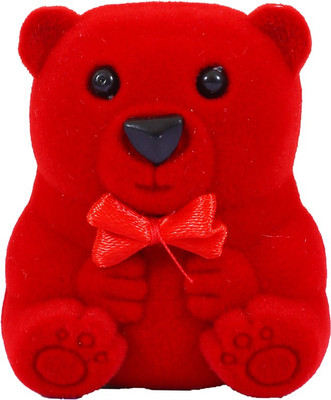 

Glawen Teddy Bear shaped in Red colour Ring Boxes, Toy Ring Boxes Vanity Box(Red)