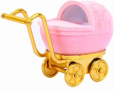 

Glawen Baby Cart shaped in Pink colour Ring Boxes, Toy Ring Box Vanity Box(Pink)