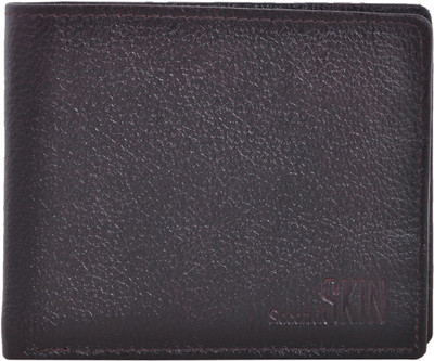 

Second Skin Men Brown Genuine Leather Wallet(10 Card Slots)