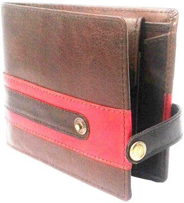 

NUKAICHAU Men Red Genuine Leather Wallet(5 Card Slots)