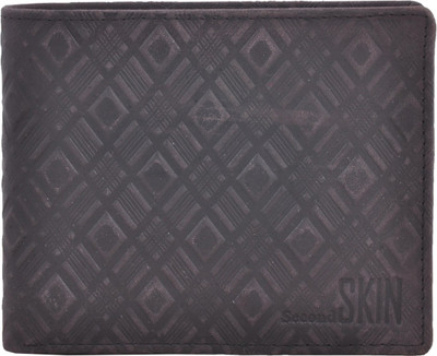 

Second Skin Men Brown Genuine Leather Wallet(10 Card Slots)