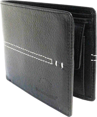 

NUKAICHAU Men Black Genuine Leather Wallet(3 Card Slots)