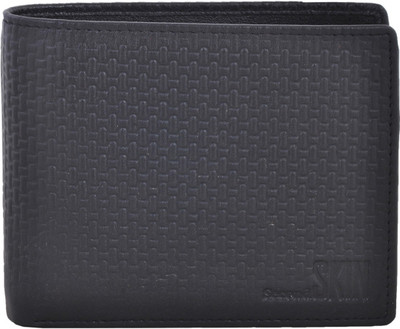 

Second Skin Men Black Genuine Leather Wallet(10 Card Slots)