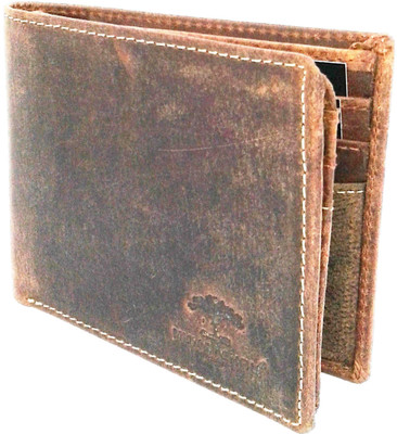 

NUKAICHAU Men Brown Genuine Leather Wallet(10 Card Slots)