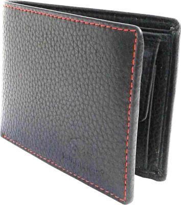 

NUKAICHAU Men Black Genuine Leather Wallet(3 Card Slots)