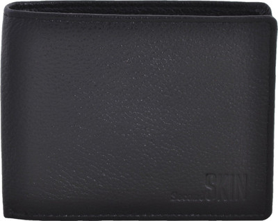 

Second Skin Men Black Genuine Leather Wallet(10 Card Slots)