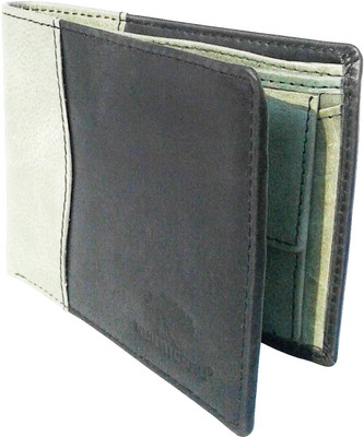 

NUKAICHAU Men Green Genuine Leather Wallet(3 Card Slots)