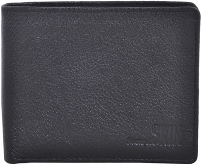 

Second Skin Men Black Genuine Leather Wallet(10 Card Slots)