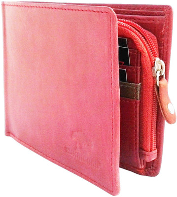 

NUKAICHAU Men Pink Genuine Leather Wallet(8 Card Slots)