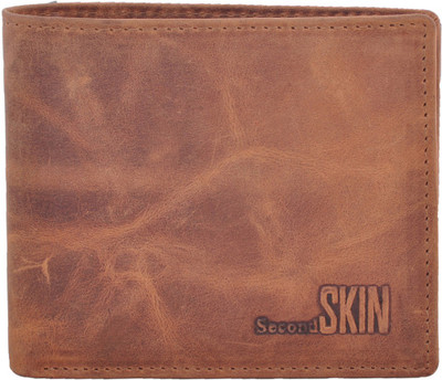 

Second Skin Men Brown Genuine Leather Wallet(10 Card Slots)