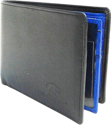 

NUKAICHAU Men Blue Genuine Leather Wallet(10 Card Slots)