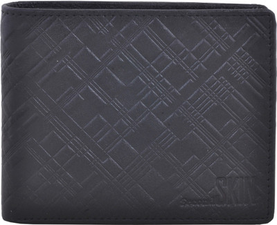 

Second Skin Men Black Genuine Leather Wallet(10 Card Slots)