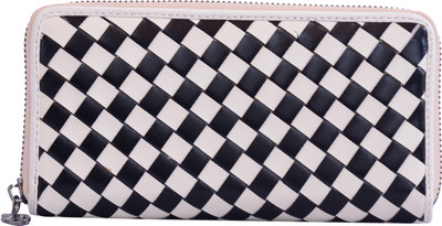 

Charu Boutique Women Black Artificial Leather Wallet, Black;white