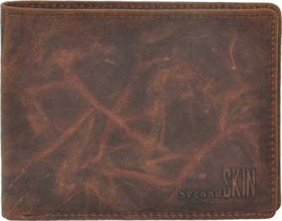 

Second Skin Men Black Genuine Leather Wallet(10 Card Slots)
