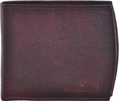 

Second Skin Men Brown Genuine Leather Wallet(10 Card Slots)
