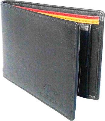 

NUKAICHAU Men Black Genuine Leather Wallet(3 Card Slots)