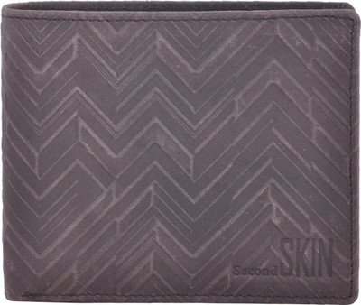 

Second Skin Men Brown Genuine Leather Wallet(10 Card Slots)