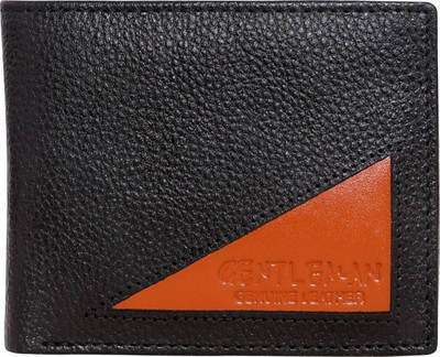 

Gentleman Boys Tan, Black Genuine Leather Wallet(6 Card Slots), Black;tan