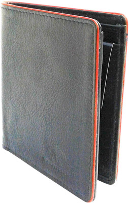 

NUKAICHAU Men Red Genuine Leather Wallet(8 Card Slots), Blk red 8