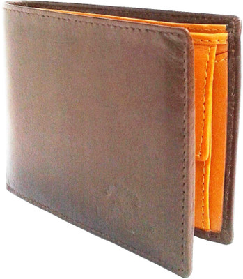 

NUKAICHAU Men Brown Genuine Leather Wallet(4 Card Slots)