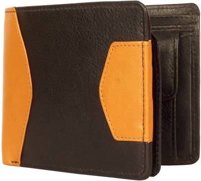 

Imex International Men Black, Tan Genuine Leather Wallet(8 Card Slots)