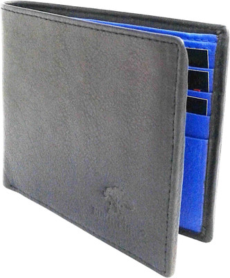 

NUKAICHAU Men Blue Genuine Leather Wallet(8 Card Slots)