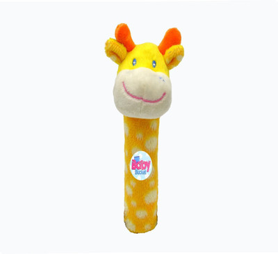 

Baby Bucket Soft Toys "Chu Chu" Hand Held shake squeeze the handle to make a sound Rattle(Yellow)